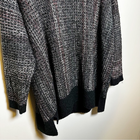 J.Jill PureJill Brown Black Marled Oversized Turtleneck Tunic Sweater - Picture 6 of 9